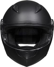 img 3 attached to ILM Flip Up Modular Motorcycle Helmet: Men Women Street Bike Motocross Full Face DOT 115 (Matte Black, Medium)