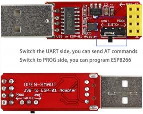 img 2 attached to 🔌 ESP-01S USB к ESP8266 ESP-01S Беспроводной WiFi адаптер модуль - Wi-Fi CH340G, 4.5-5.5V, 115200 скорости передачи - Усовершенствованное беспроводное решение подключения