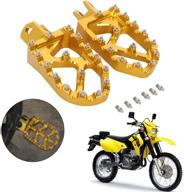 🏍️ dirt bike foot pegs motorcycle footpegs: extended length cnc rests for rm250 rm125 89-06 rm250z 01-06 rmx250 89-96 drz400 00-04 drz400e 00-07 drz400s 00-19 drz400sm 05-19 - gold edition логотип