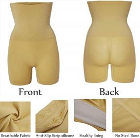 img 2 attached to High Waisted Body Shaper Shorts Tummy Control Shapewear For Women Thigh Slimming Butt Lifter Panties