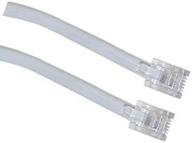short 4 inch phone line cord fax dial up modem landline small rj11 telephone cable 6p4c (2 pack) universally compatible logo