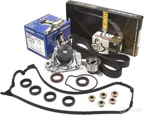 img 4 attached to 96-00 Honda Civic 1.6 Timing Belt Kit with D16Y Seal, Evergreen TBK224MVCA2, Valve Cover Gasket, AISIN Water Pump - Compatible