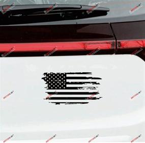img 3 attached to 3S MOTORLINE American Sticker Distressed Exterior Accessories best on Bumper Stickers, Decals & Magnets