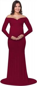 img 2 attached to Capture Forever: облегающее платье для беременных JustVH с перекрестным вырезом для потрясающих фотосессий