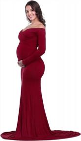 img 3 attached to Capture Forever: JustVH Fitted Cross-Front Maternity Gown For Stunning Photoshoots