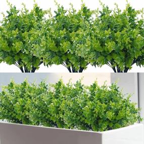 img 4 attached to Transform Your Garden With 24-Pack UV-Resistant Artificial Greenery By HATOKU