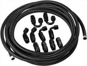 img 4 attached to 16Ft Vincos AN6 Nylon & Stainless Steel Braided Fuel Hose + 6An Fitting Kit For Leak-Free Oil & Gas Transfer