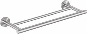 img 4 attached to Sleek And Durable: KES Double Towel Bar Made With SUS 304 Stainless Steel Brushed Finish For Bathroom And Kitchen, 16 Inch Size - A2001S40-2