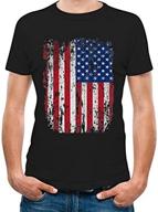 distressed american eagle flag shirt for men - patriotic 4th of july clothing with usa theme logo