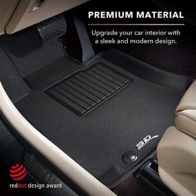 img 2 attached to 🚘 High-Quality Custom Fit Car Floor Mats for Honda Accord 2018-2022: 3D MAXpider All-Weather Floor Liners Black, Kagu Series