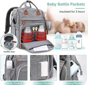 img 2 attached to 🎒 Convenient Diaper Bag Backpack: Changing Station, Waterproof Pad, Sunshade, & Toy Bar - Ideal for Boys & Girls