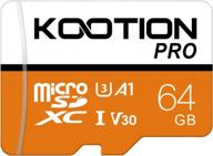 kootion 64 гб micro sdxc u3 высокоскоростная карта флэш-памяти tf, 64 гб логотип