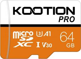 img 4 attached to KOOTION 64 ГБ Micro SDXC U3 Высокоскоростная карта флэш-памяти TF, 64 ГБ