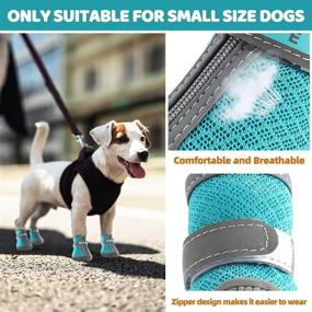 img 1 attached to 🐾 Hcpet Dog Booties: Breathable Paw Protector with Reflective Straps - 4Pcs