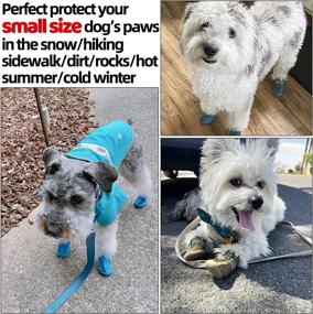 img 3 attached to 🐾 Hcpet Dog Booties: Breathable Paw Protector with Reflective Straps - 4Pcs