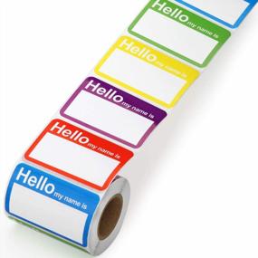 img 4 attached to 400 Methdic 5 Colors (Hello My Name Is) Name Tag Stickers For Office, Meeting, School, Teachers And Mailing Labels