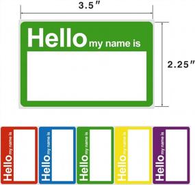 img 3 attached to 400 Methdic 5 Colors (Hello My Name Is) Name Tag Stickers For Office, Meeting, School, Teachers And Mailing Labels