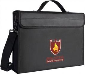img 3 attached to YinQin Огнеупорные сумки для документов с застежкой-молнией Огнеупорная сумка Безопасность Огнеупорная водонепроницаемая сумка, Огнеупорные мешочки для CashTravel Огнеупорная сумка для денег (15 X 11 X 3 дюйма)