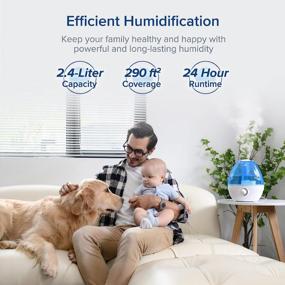 img 3 attached to 🌬️ LEVOIT 2.4L Ultrasonic Cool Mist Humidifier for Large Bedrooms- Quiet Operation, Auto Shut-off, Night Light- BPA Free