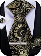 стильный шелковый галстук с узором пейсли и нагрудный платок с подходящими запонками от dibangu для мужчин логотип
