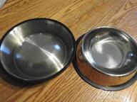 img 1 attached to WEDAWN Stainless Steel Pet Bowls With Rubber Base - 8Oz, 16Oz, 26Oz, 40Oz Sizes For Dogs, Cats, Puppies, Kittens, And Rabbits - Ideal For Water And Food - Pack Of 2, Silver - 1 Cup/6 Oz Capacity review by Dana Schmidt