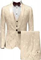 classic fit jacquard wedding suit for men - 3 piece set including blazer, vest, and pants by wemaliyzd logo