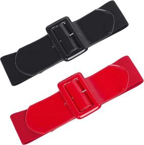 img 1 attached to Womens Patent Leather Fashion Black Women's Accessories ~ Belts