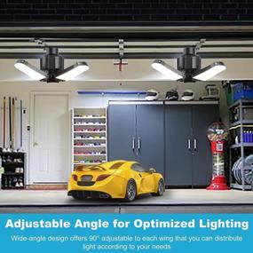 img 1 attached to Upgrade Your Garage Lighting With 2-Pack 80W LED Shop Lights: Adjustable Panels, 5000K Glow, 8000LM Brightness, Perfect For Workshop, Attic, And Basement