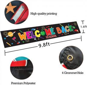 img 3 attached to Welcome Back To School Banner - Extra Large 9.8 X 1.6 FT - First Day Of School Party Decorations Supplies