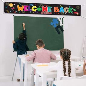 img 2 attached to Welcome Back To School Banner - Extra Large 9.8 X 1.6 FT - First Day Of School Party Decorations Supplies