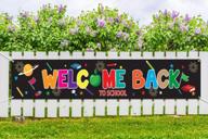 welcome back to school banner - extra large 9.8 x 1.6 ft - first day of school party decorations supplies logo