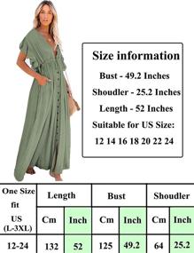 img 1 attached to 👙 Stylish Bsubseach Ruffle Sleeve Swimsuit Cardigan - Women's Swimwear & Cover Ups