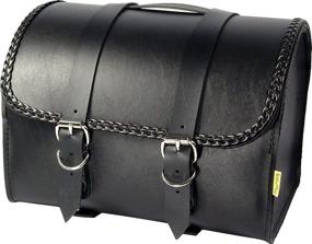 img 1 attached to 🏍️ Dowco Willie & Max 58507-20 Braided Series: Synthetic Leather Motorcycle Max Pax Tour Trunk, Black, Universal Fit, 20 Liter Capacity - Ultimate Motorcycle Storage Solution!