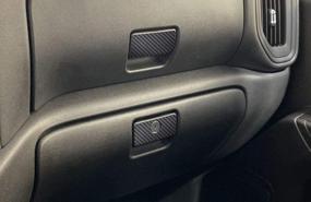 img 2 attached to Real Carbon Fiber Glove Box Accents For 2019-2021 Silverado - 2 Piece Kit By TufSkinz