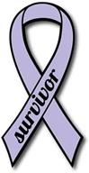 lavender cancer survivor magnet waterproof logo