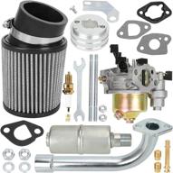 enhance your engine performance with grehua performance upgrade kit for non-hemi predator 212cc and gx160/gx200 engines: carburetor, air filter adapter, exhaust pipe, muffler, jet stage 2 kit – ideal for mini bikes, go karts, and trailmaster mb200 логотип