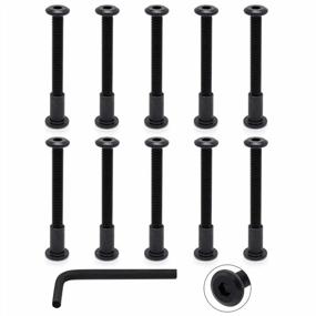 img 3 attached to 10 Sets Of Carbon Steel Black M6X50Mm Hex Drive Binding Bolts And Barrel Nuts With Allen Wrench For Leather And Wood Furniture, Ideal For 5/16"(8Mm) Hole Diameter