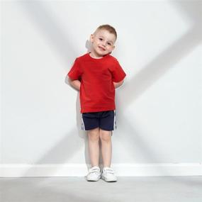 img 1 attached to 👦 Cute and Comfortable GFQLONG Toddler Boys Girls 3 Pack Cotton Running Athletic Shorts – Perfect for Kids' Summer Casual Fashion and Soccer!