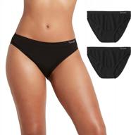 eco-friendly bamboo viscose women's classic low rise bikini briefs - soft, breathable & seamless stretch panties. логотип