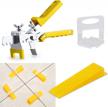 300 piece tile leveling system - lippage free installation for pro & diy - includes 100-piece reusable wedges, 300 spacer clips & 1 pliers logo