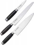 morakniv classic 1891 набор кухонных ножей из нержавеющей стали из 3 предметов (ножи для шеф-повара, хлеба и овощей) логотип