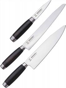 img 1 attached to Morakniv Classic 1891 3-Piece Stainless Steel Kitchen Knife Set (Chef'S, Bread & Paring Knives)