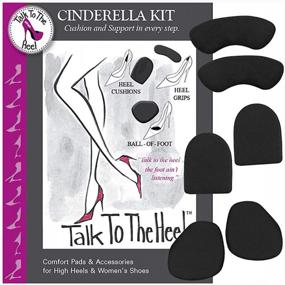 img 2 attached to Comfortable And Stylish Cinderella Heel Inserts - Braza Shoe Talk Kit With Black Assorted Pads
