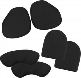 img 4 attached to Comfortable And Stylish Cinderella Heel Inserts - Braza Shoe Talk Kit With Black Assorted Pads