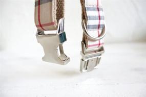 img 1 attached to 🐾 RC GearPro Nylon Adjustable Dog Collar: Khaki Plaid Pattern with Easy-to-Use Zinc Alloy Metal Buckle, Available in 5 Sizes