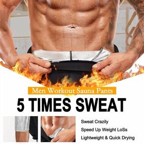 img 2 attached to Men'S Thermo Body Shaper Sweat Sauna Pants For Weight Loss - Perfect For Exercise, Workout, And Training