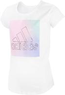 adidas girls short sleeve graphic girls' clothing in active логотип