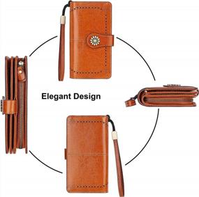 img 1 attached to Genuine Leather RFID Blocking Wallets With Large Capacity For Women By Lavemi