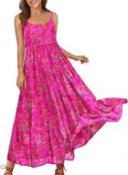 flaunt your summer style with yesno women's bohemian floral maxi dress logo