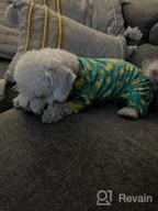картинка 1 прикреплена к отзыву Растяжимые пижамы для собак и кошек желтого цвета с уткой - мягкая одежда для собак, обеспечивающая комфортный отдых от Jay Elgouhari